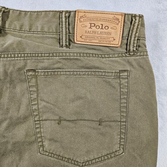 Polo Ralph Lauren Varick Slim Fit Straight Leg Jeans Mens Size 38x28 Olive Green - Picture 11 of 15